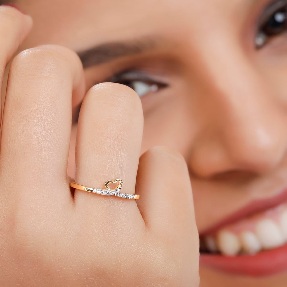 14KT Yellow Gold Unique Relationships Diamond Ring,,hi-res image number null