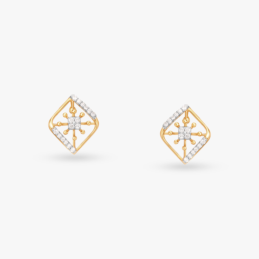 

Captivating Rhombus Diamond Stud Earrings