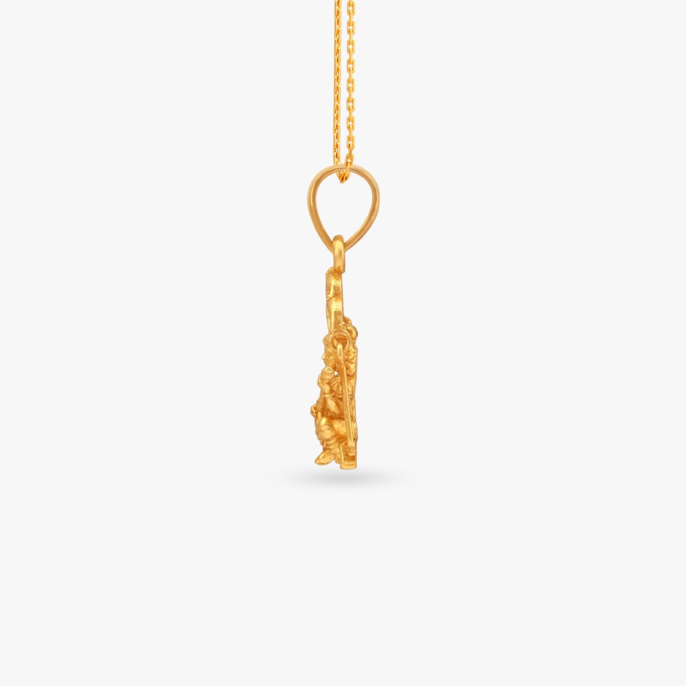 Serene Krishna Gold Pendant,,hi-res image number null