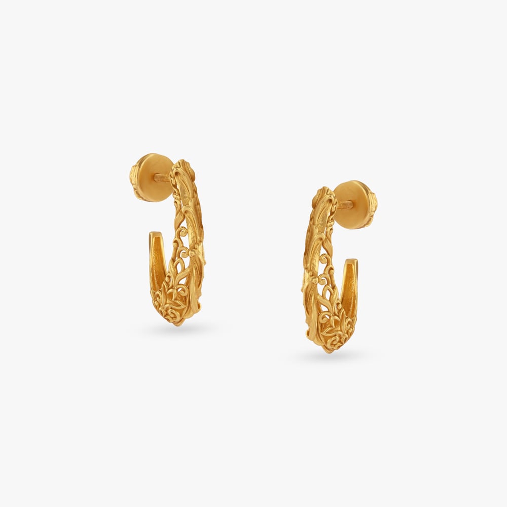 

Timeless Vines Gold Hoop Earrings