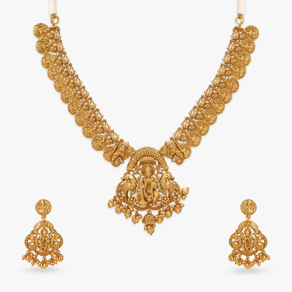 Art of Nakshi Gold Short Kasu Necklace Set,,hi-res image number null