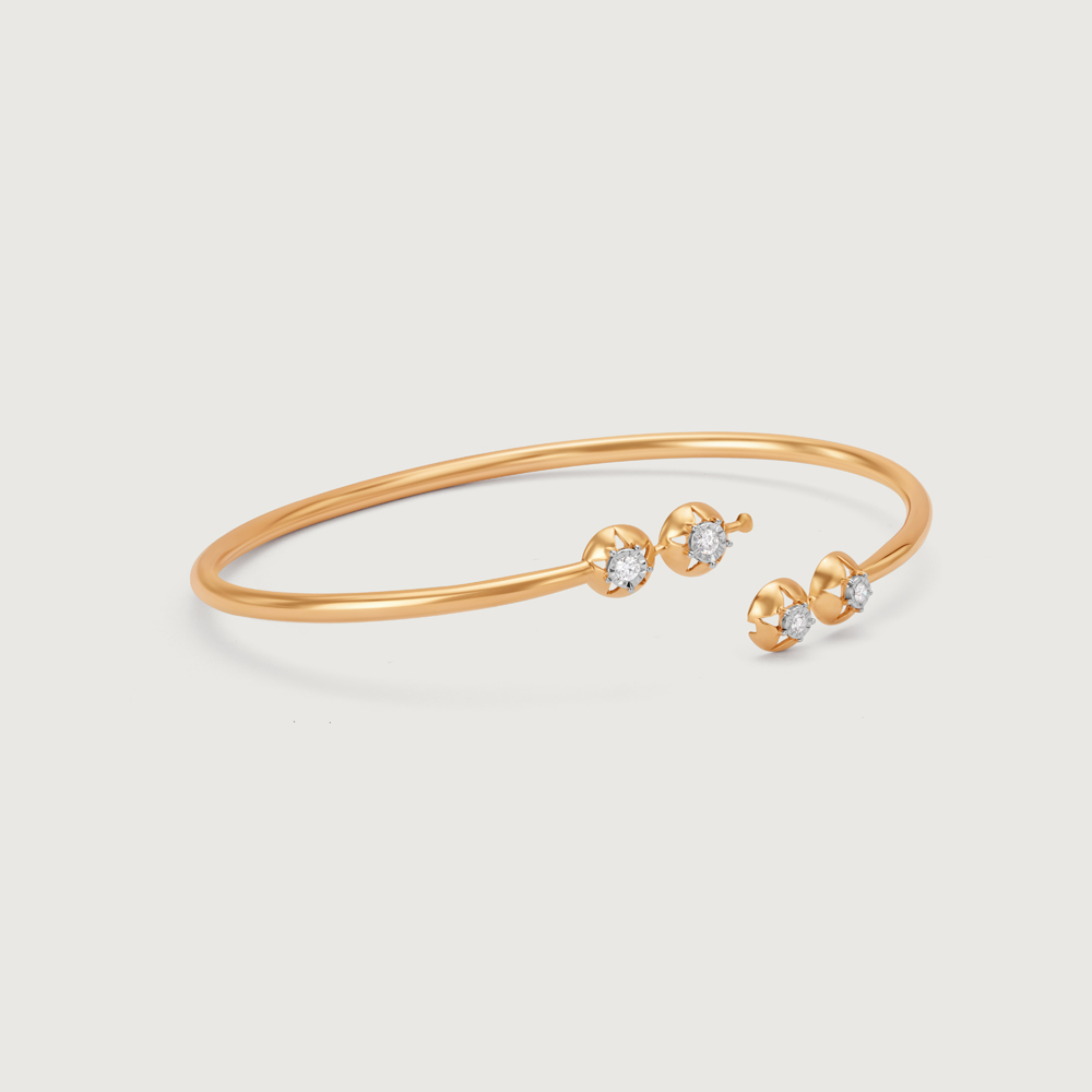 Sublime Crescents 14KT Diamond Bangle,,hi-res image number null