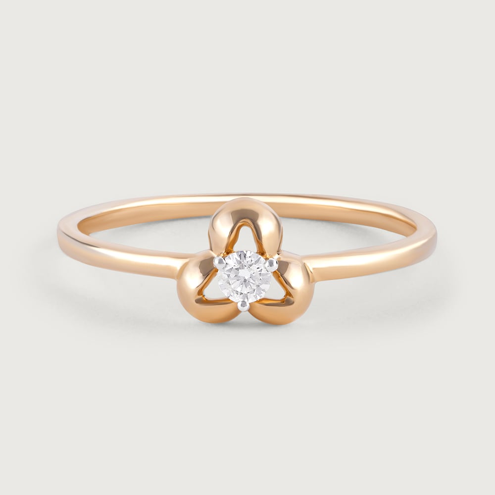 Iconic Shimmer Gold & Diamond Finger Ring,,hi-res image number null