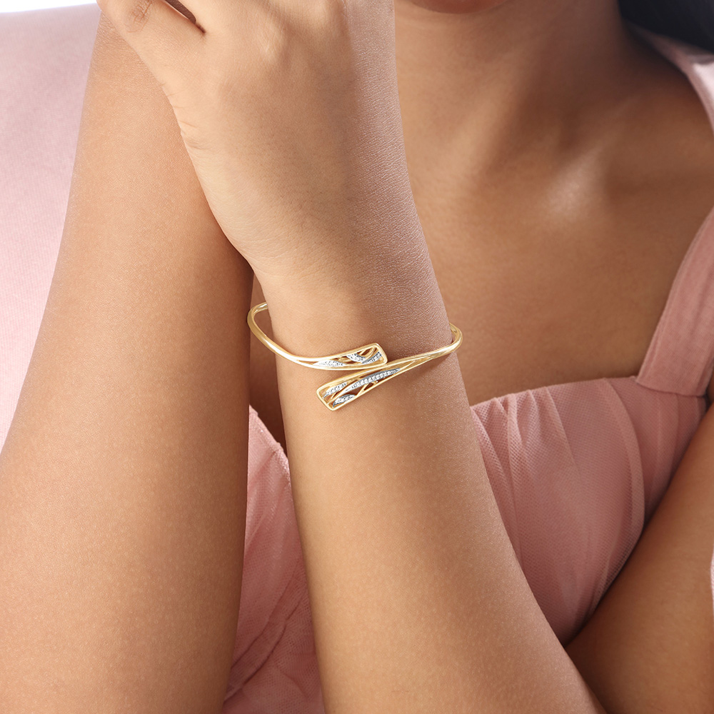 Glide Statement Diamond Bangle,,hi-res image number null