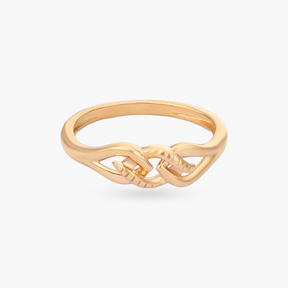 Linked Curve Gold Ring,,hi-res image number null