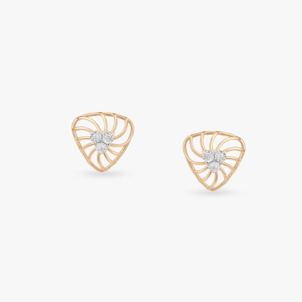 

Whirl Crest Diamond Stud Earrings