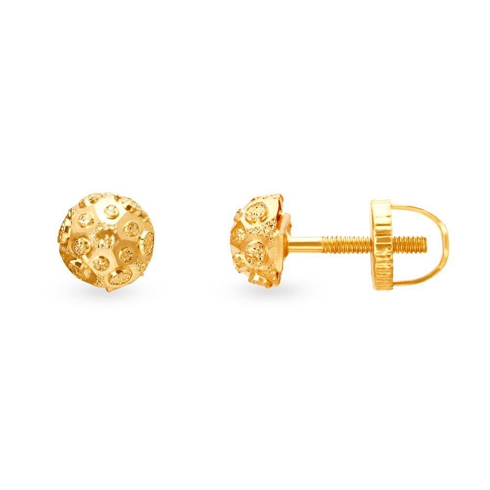 Eccentric 22 Karat Yellow Gold Beaded Drops,,hi-res image number null
