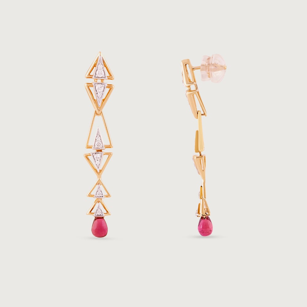 Spotlight Shine Gold & Diamond Drop Earrings,,hi-res image number null