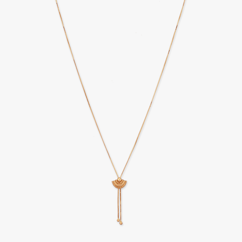 Crescent Fall Gold Pendant with Chain,,hi-res image number null