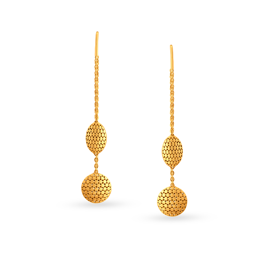 Contemporary Mesh Drop Earrings,,hi-res image number null