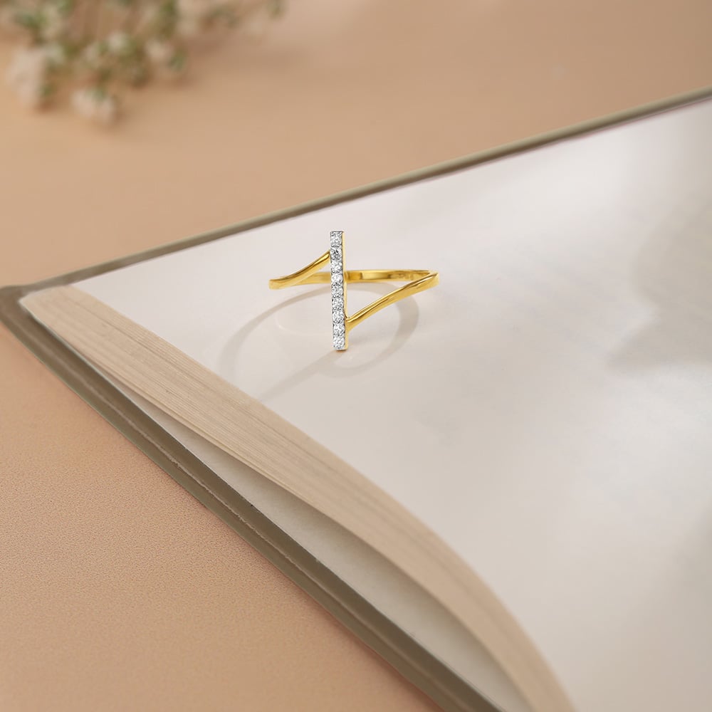 Sparkling Connections 18KT Gold & Diamond Finger Ring,,hi-res image number null