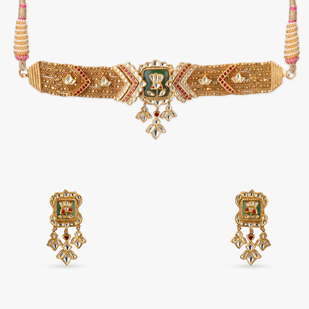 Regal Radiance Gold Necklace Set,,hi-res image number null