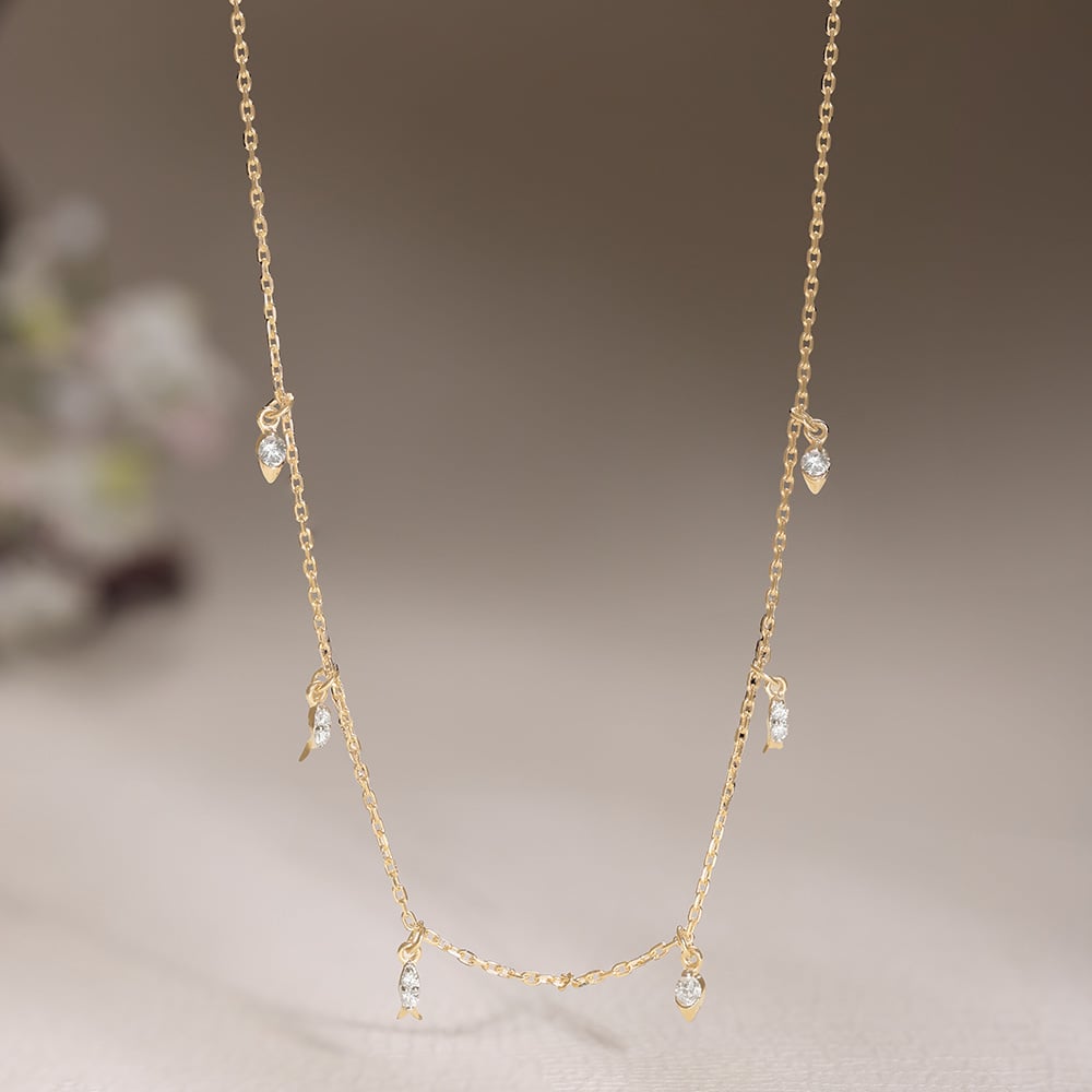 Radiant Droplets Diamond Necklace,,hi-res image number null