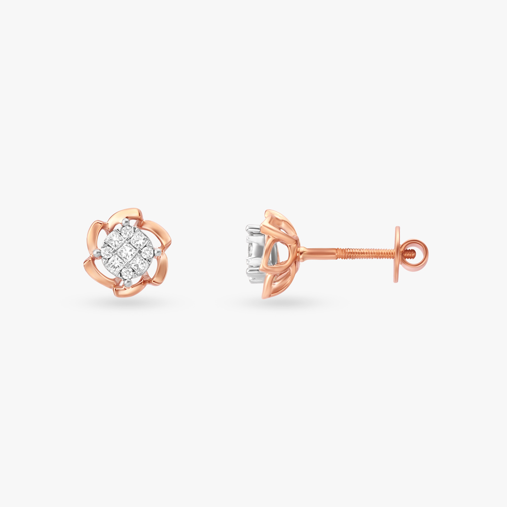 Blossom Buds Diamond Stud Earrings,,hi-res image number null