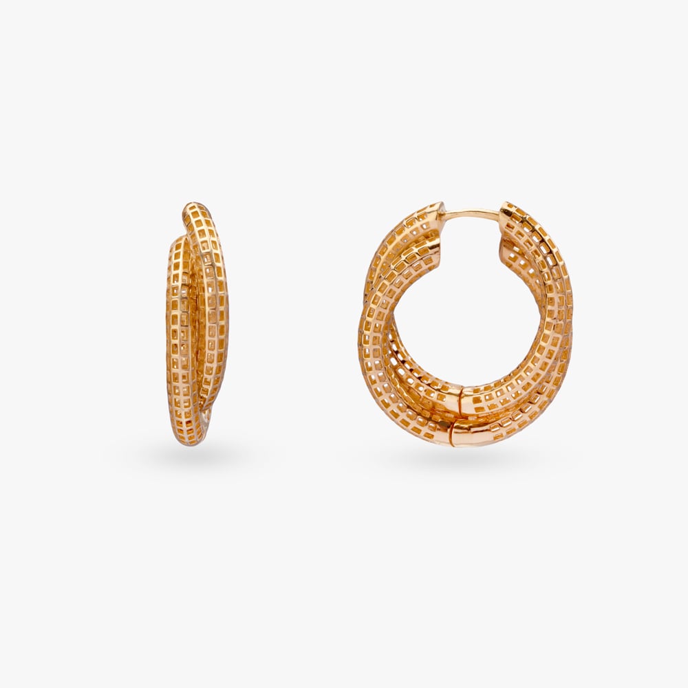 Breezy Glam Gold Hoop Earrings,,hi-res image number null
