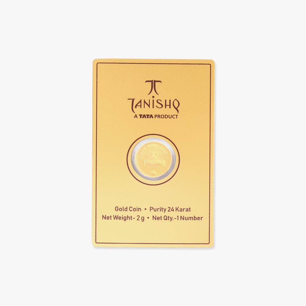 2 gram 24 Karat Gold Coin with Ganesha Motif,,hi-res image number null