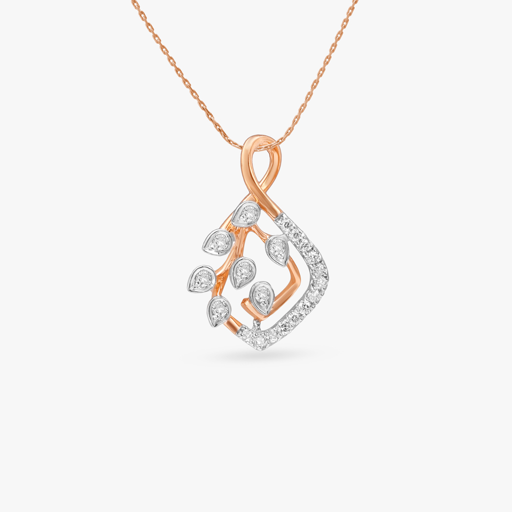 Whimsical Bloom Diamond Pendant and Earrings Set,,hi-res image number null