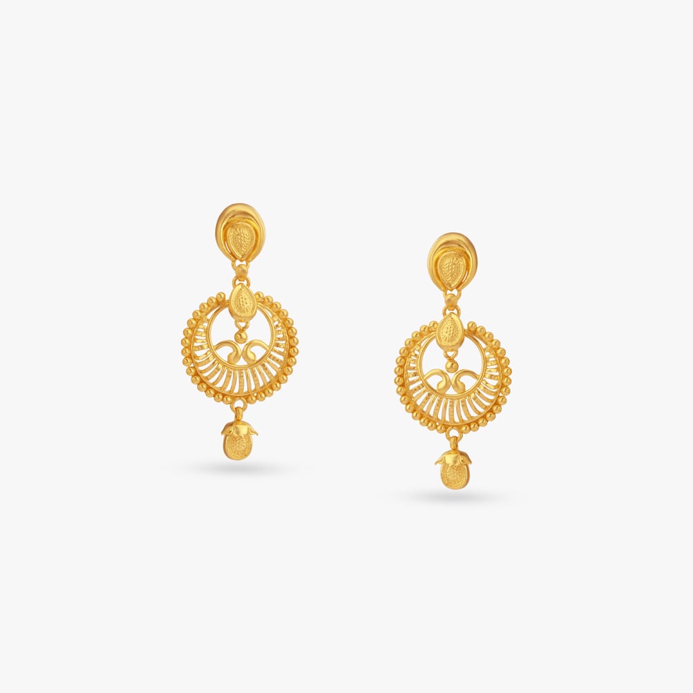 

Sunburst Heritage Gold Drop Earrings