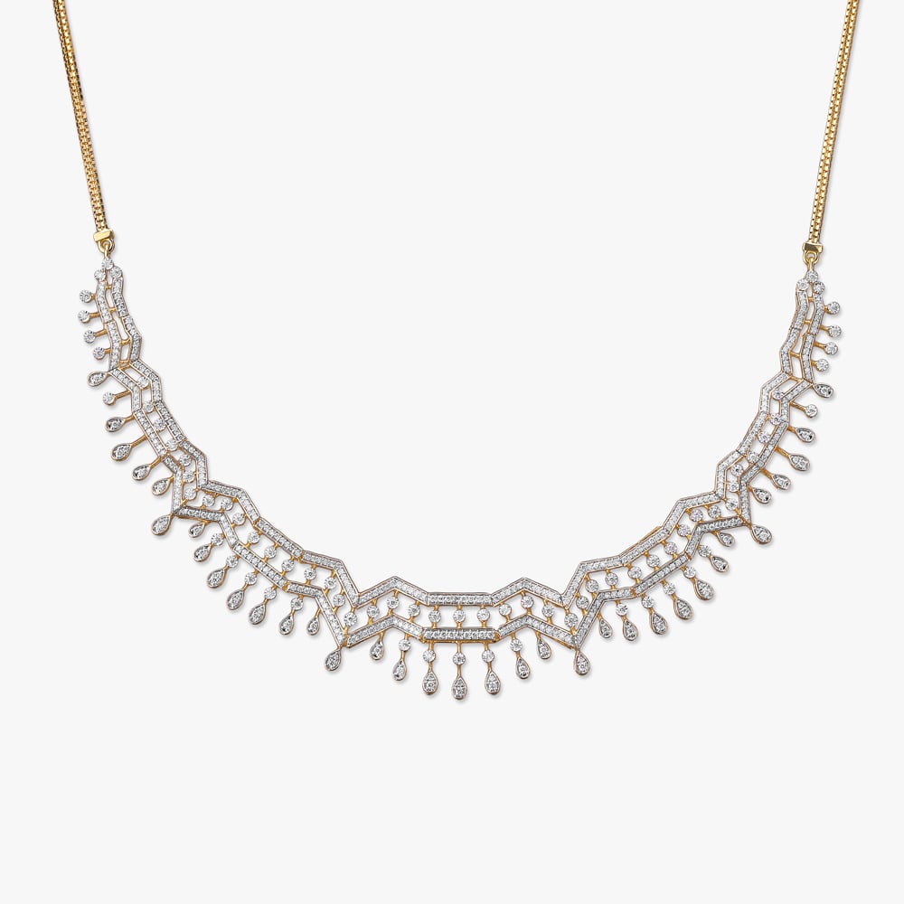 Raindrop Splendour Diamond Necklace Set,,hi-res image number null