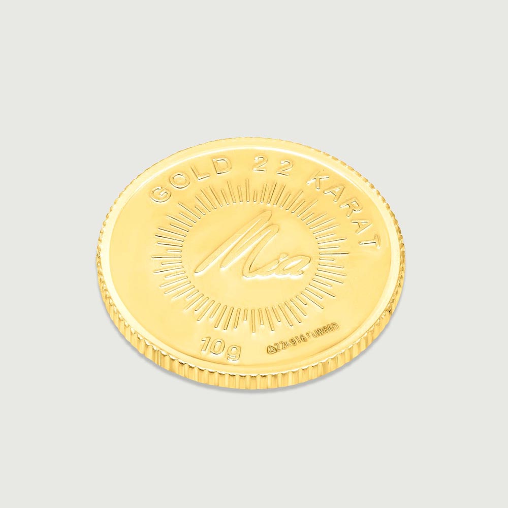 10 GM 22 Karat Stunning Lotus Gold  Coin,,hi-res image number null