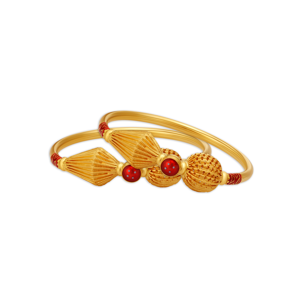 Stunning Unique Design Gold Bangle for Kids,,hi-res image number null