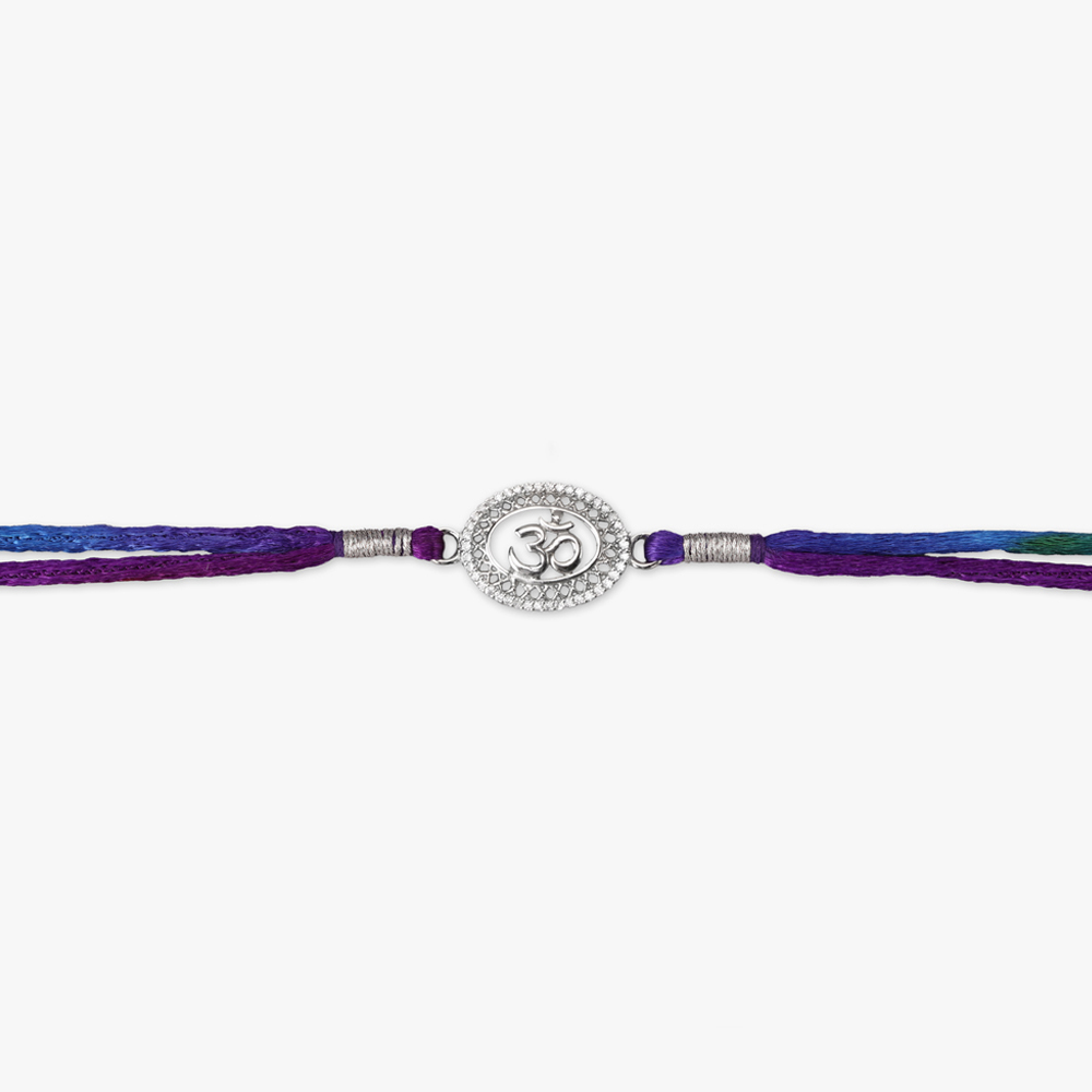 Celestial Om Silver Rakhi,,hi-res image number null