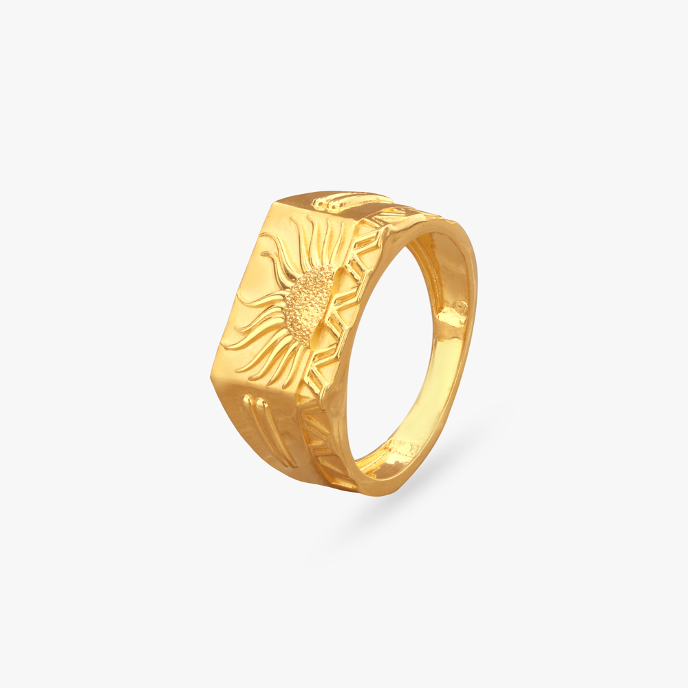 Solar Forge Gold Ring for Men,,hi-res image number null