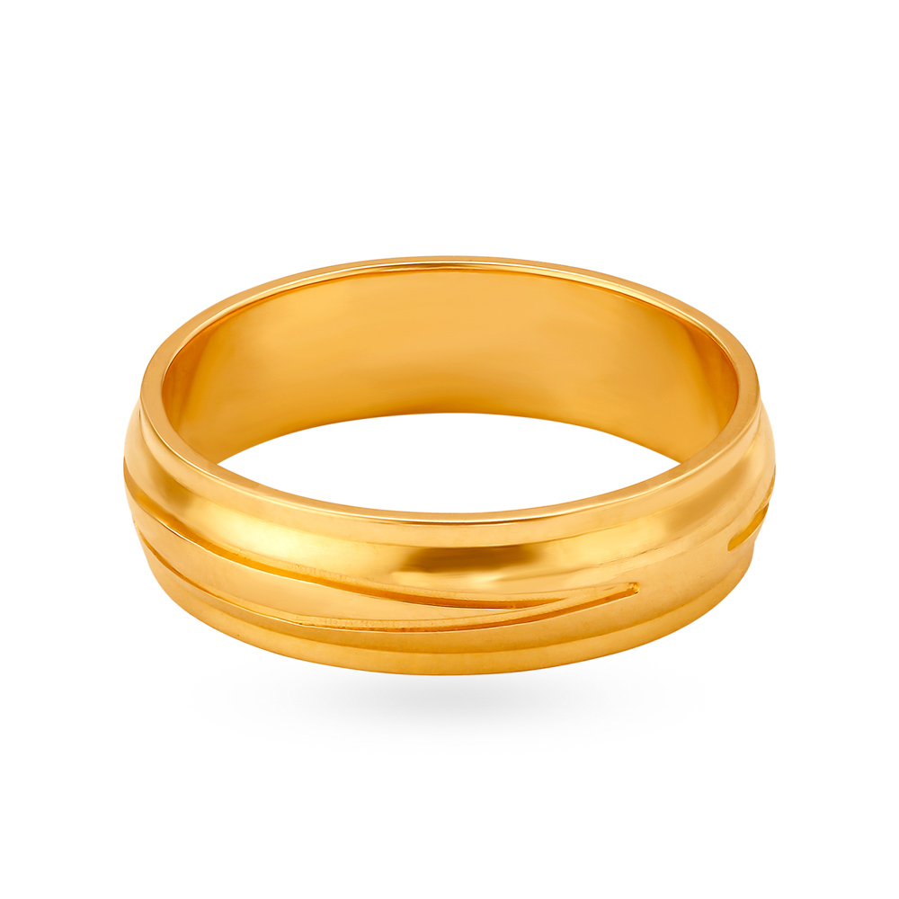 Simplistic 22 Karat Gold Finger Ring,,hi-res image number null