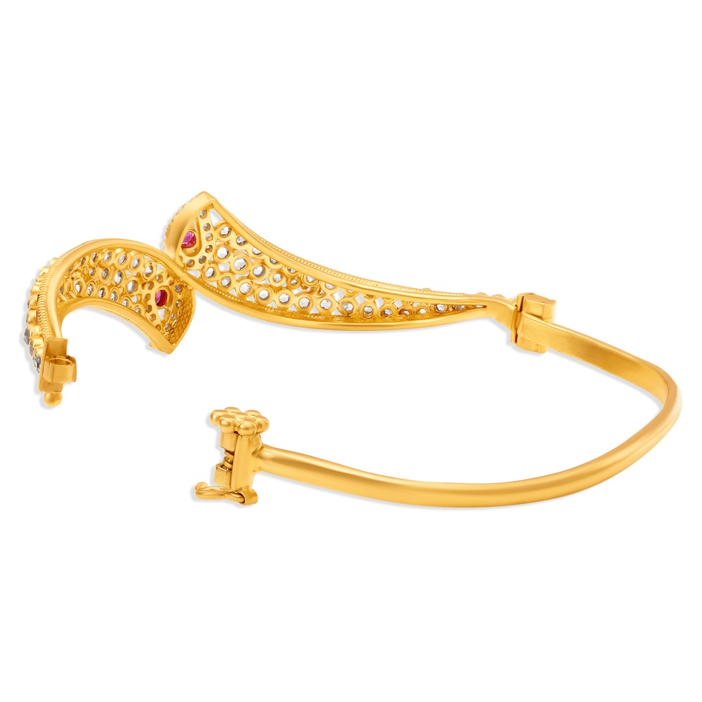22 Karat Gold and Polki Diamonds Bangle,,hi-res image number null
