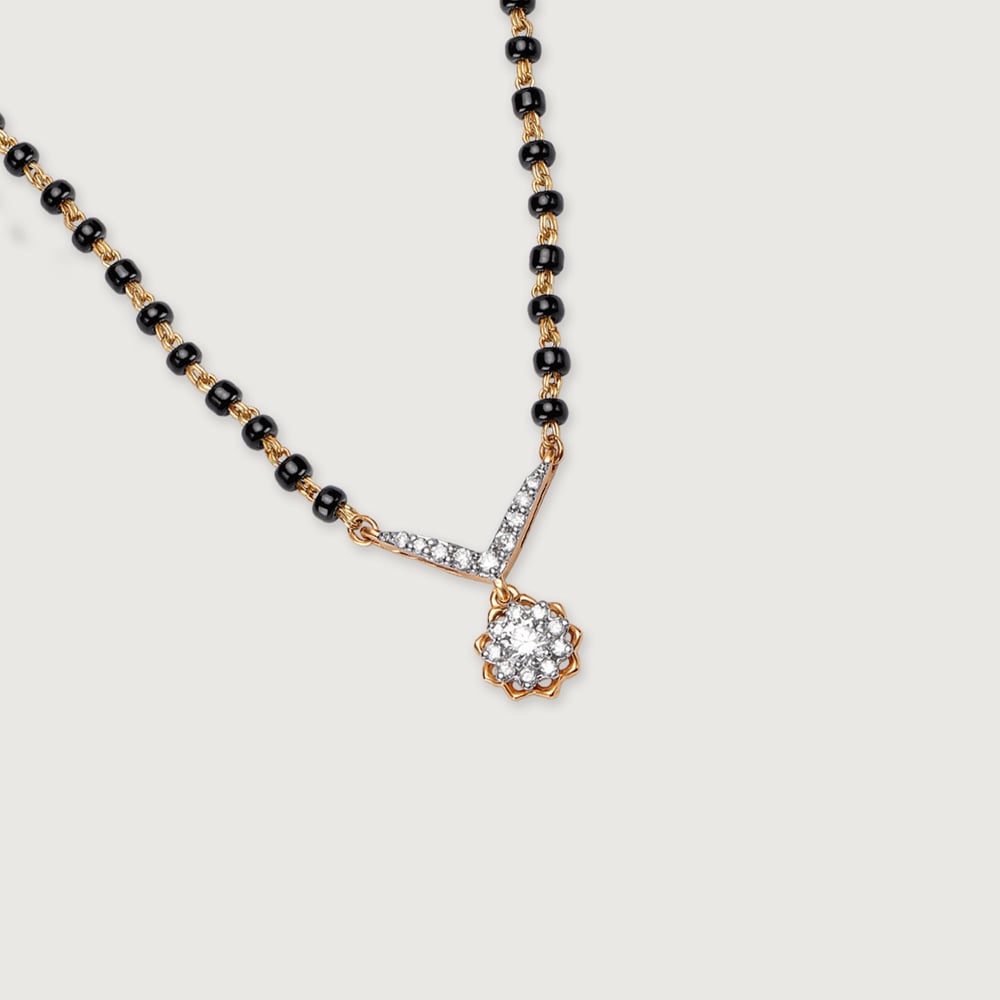 14KT Idyllic Diamond Mangalsutra,,hi-res image number null