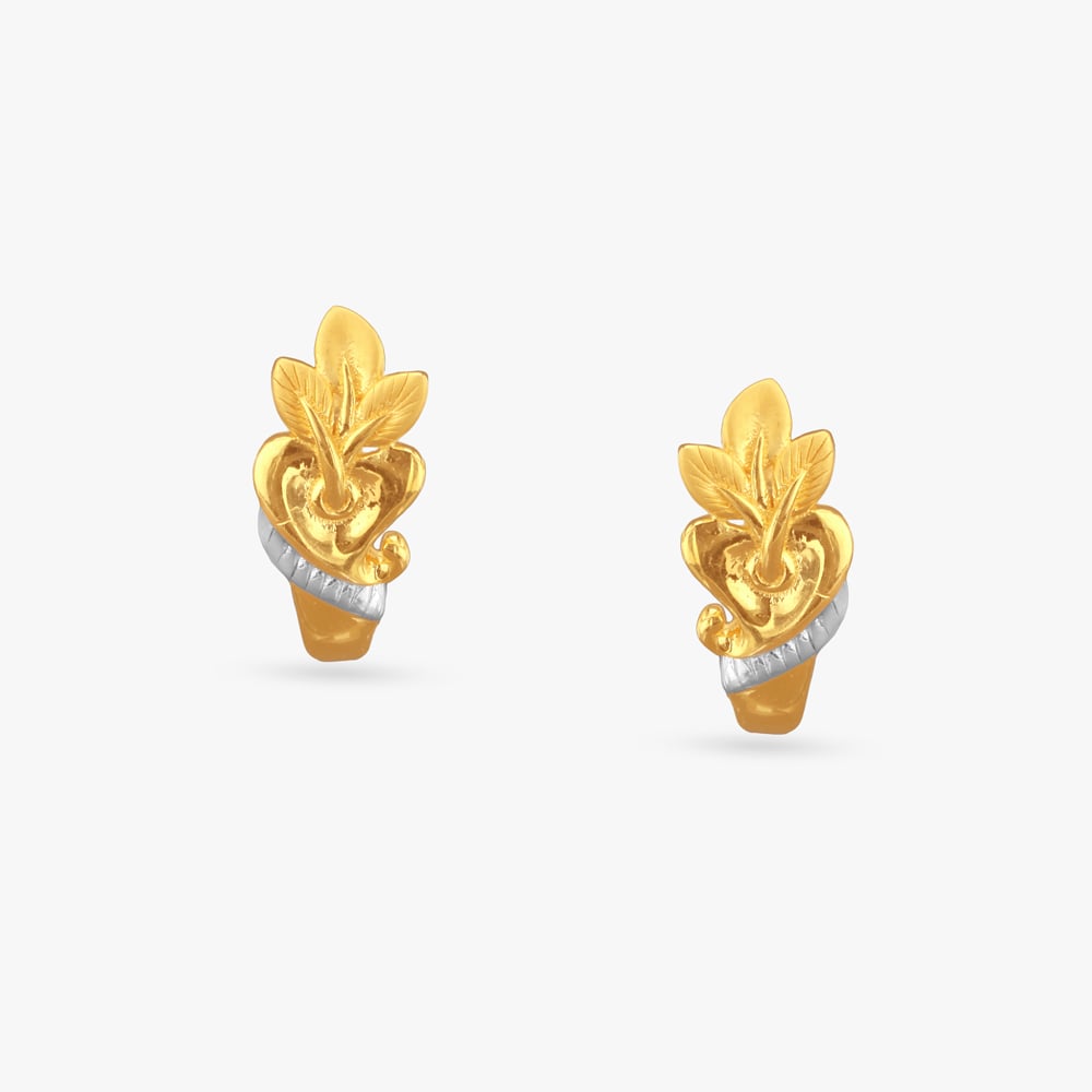 Radiant Wheel Gold Stud Earrings,,hi-res image number null