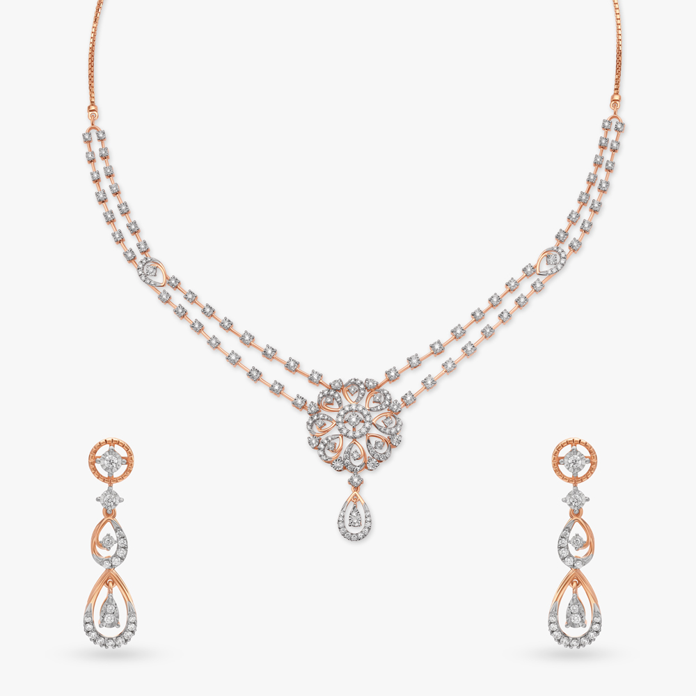 Dazzling Elegance Diamond Necklace Set,,hi-res image number null