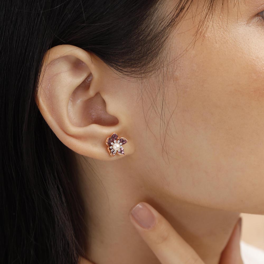 Blossom Aura Diamond Stud Earrings,,hi-res image number null