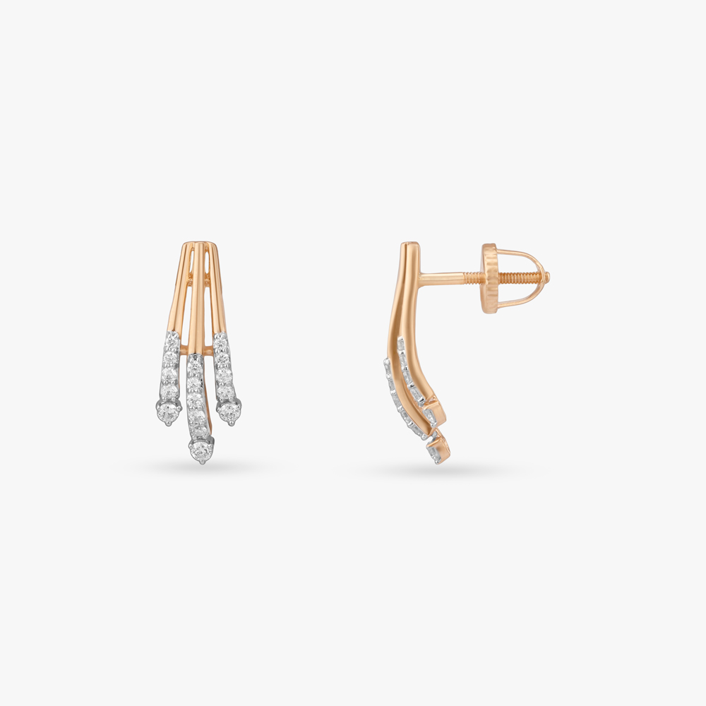 Radiant Trillium Diamond Stud Earrings,,hi-res image number null