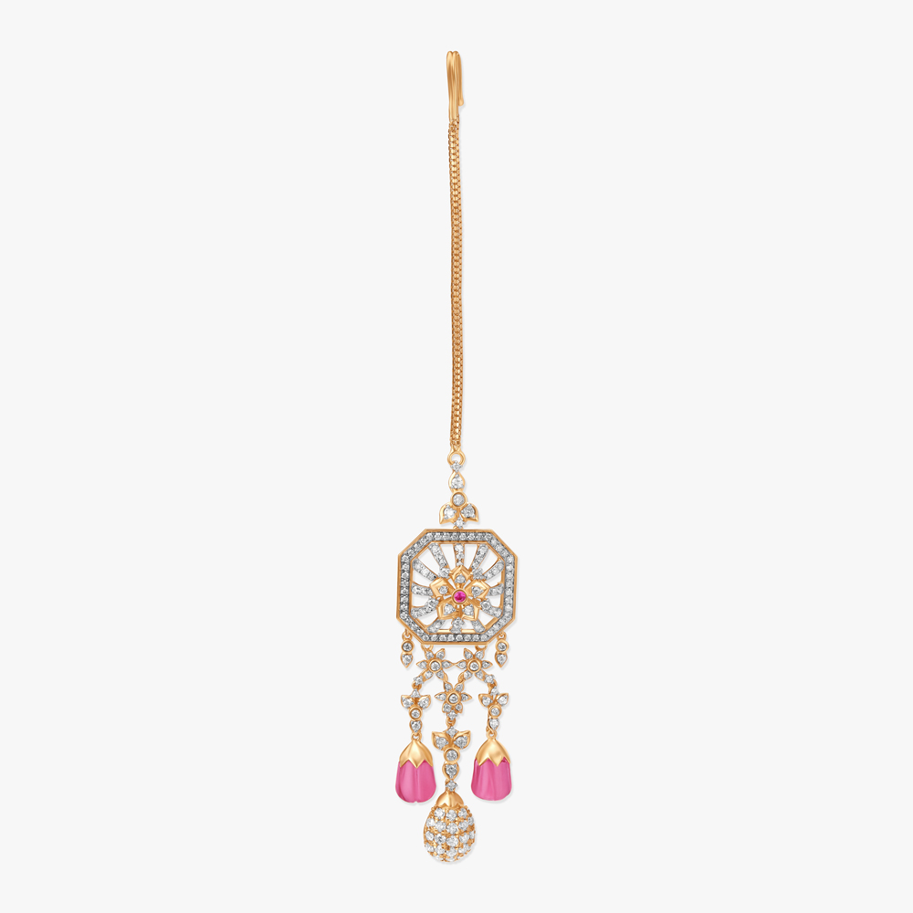 Dazzling Diamond Maang Tikka,,hi-res image number null