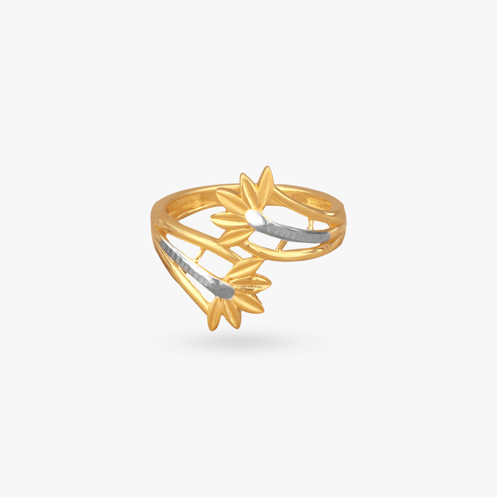 Twin Bloom Gold Ring,,hi-res image number null