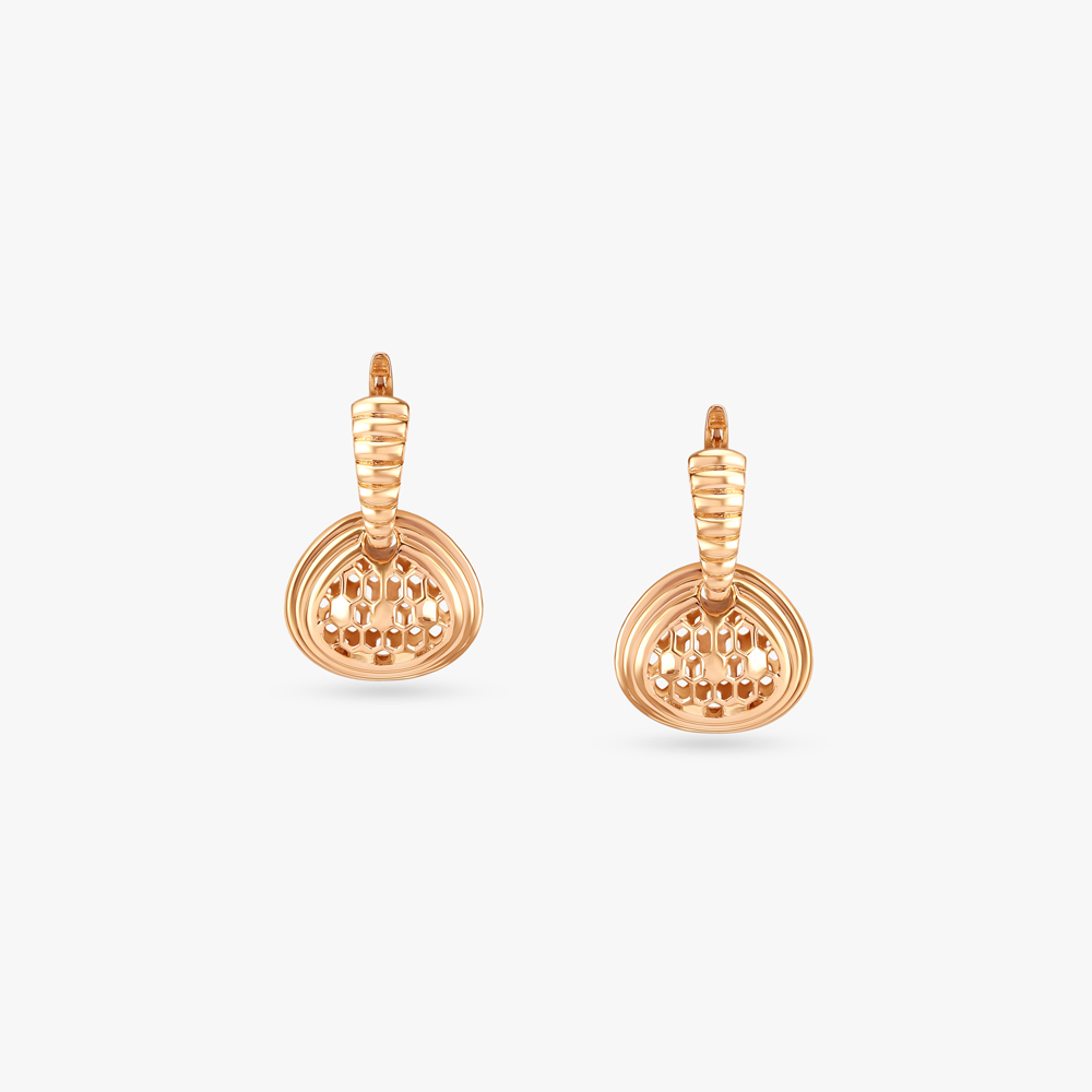 Chic Filigree Gold Hoop Earrings,,hi-res image number null