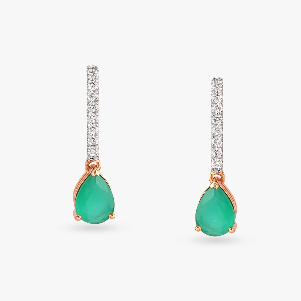 Verdant Diamond Drop Earrings,,hi-res image number null