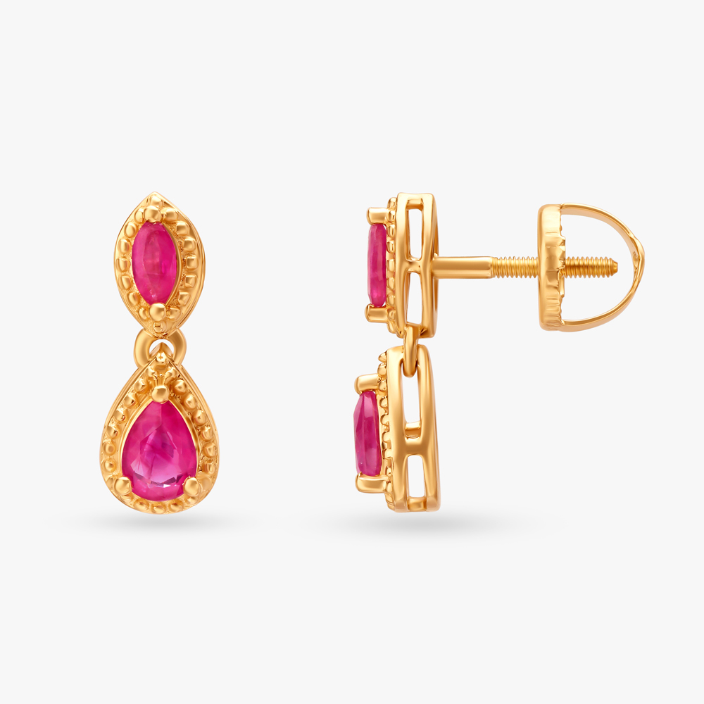 Shimmering Droplet Drop Earrings,,hi-res image number null