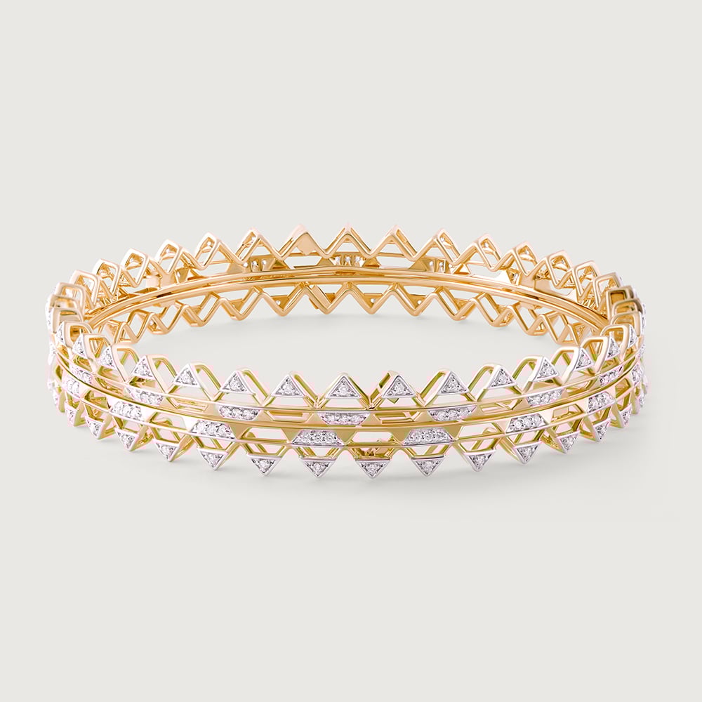 Magnetic Lippan Gold & Diamond Bangle,,hi-res image number null