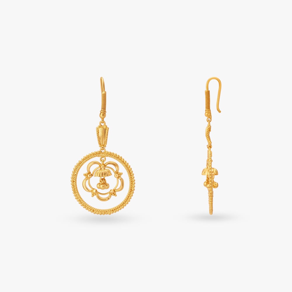 Circular Gold Hoop Earrings,,hi-res image number null