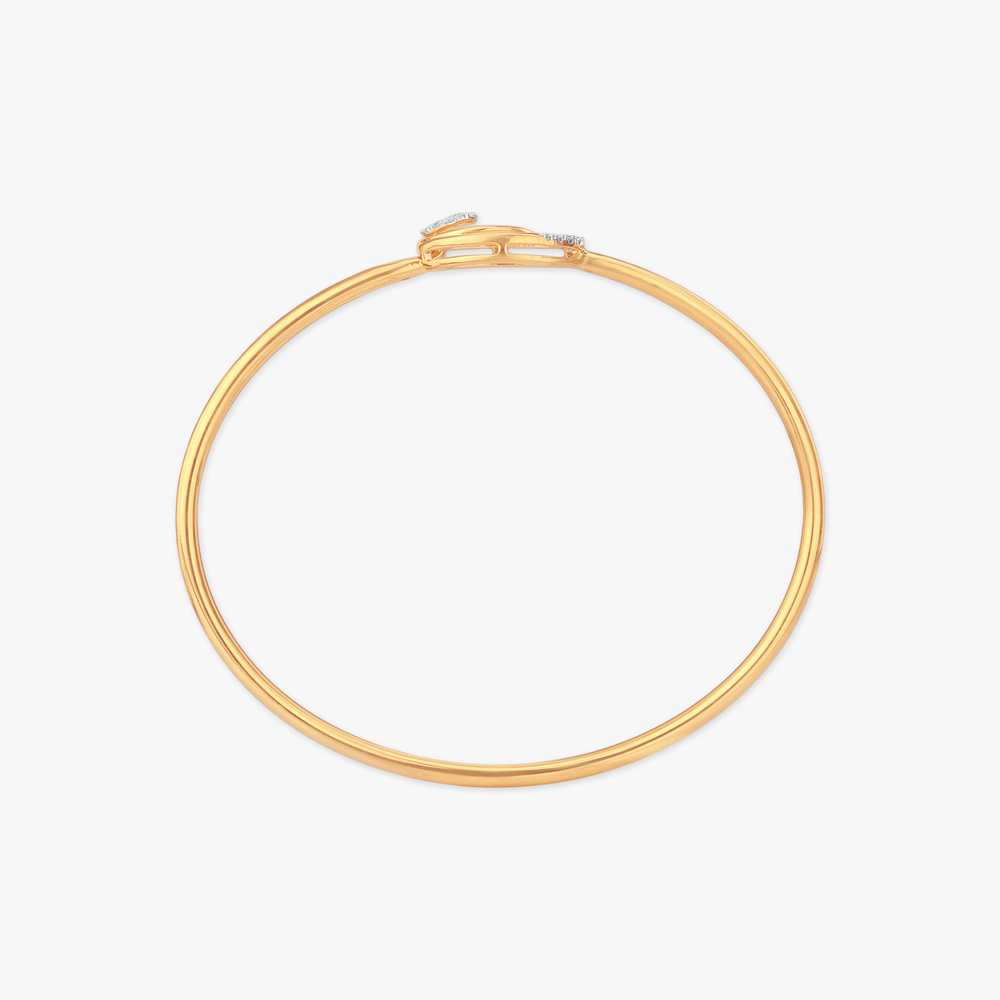 Orbiting Leaf Diamond Bangle,,hi-res image number null