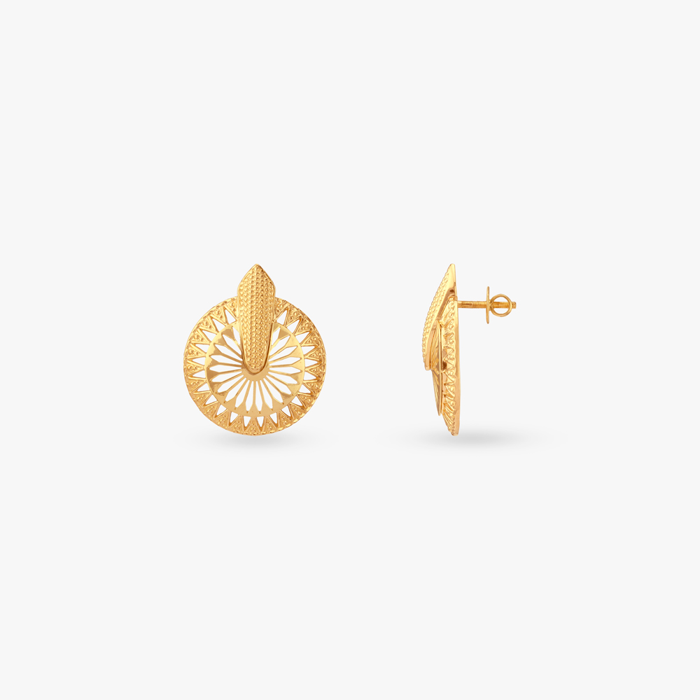 Royal Mirage Gold Stud Earrings,,hi-res image number null