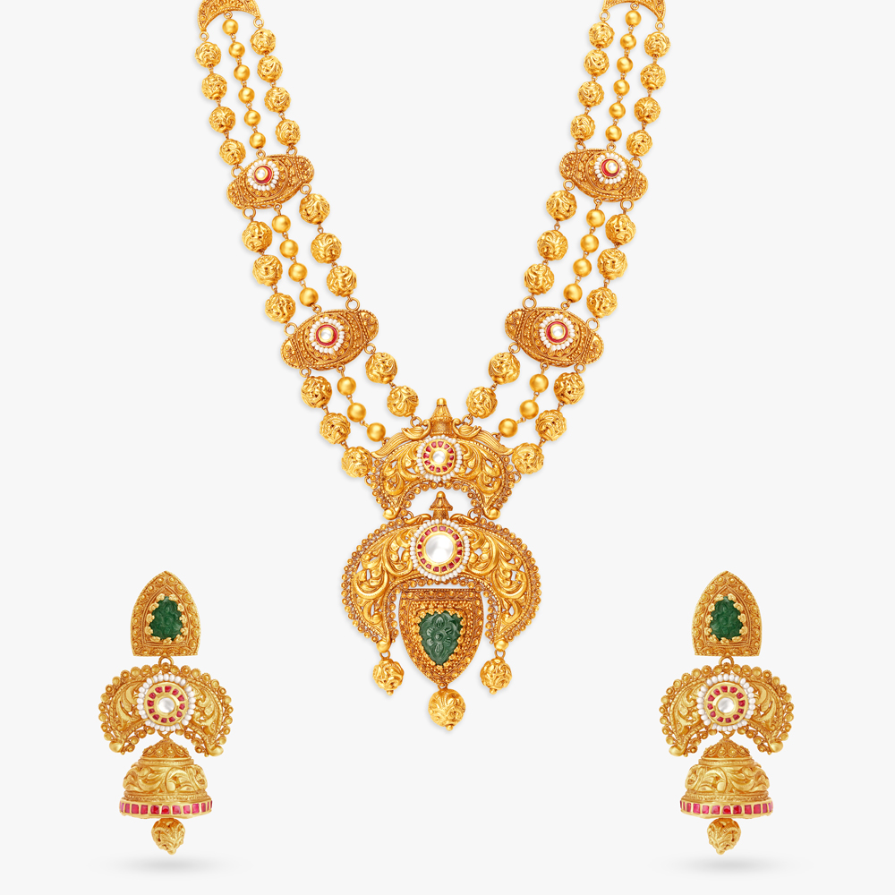 Remarkably Grandiose Necklace Set with Elaborate Haram,,hi-res image number null