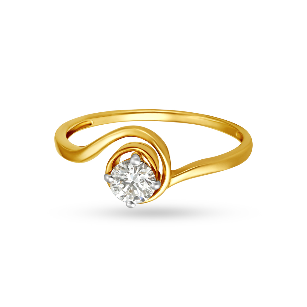 Stunning Single Stoned Diamond Finger Ring