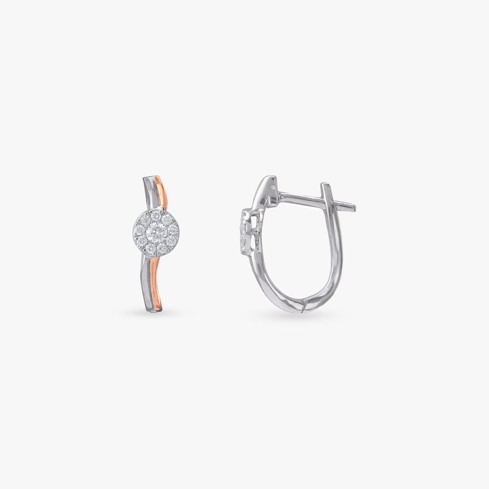 Circle Luxe Diamond Hoop Earrings,,hi-res image number null