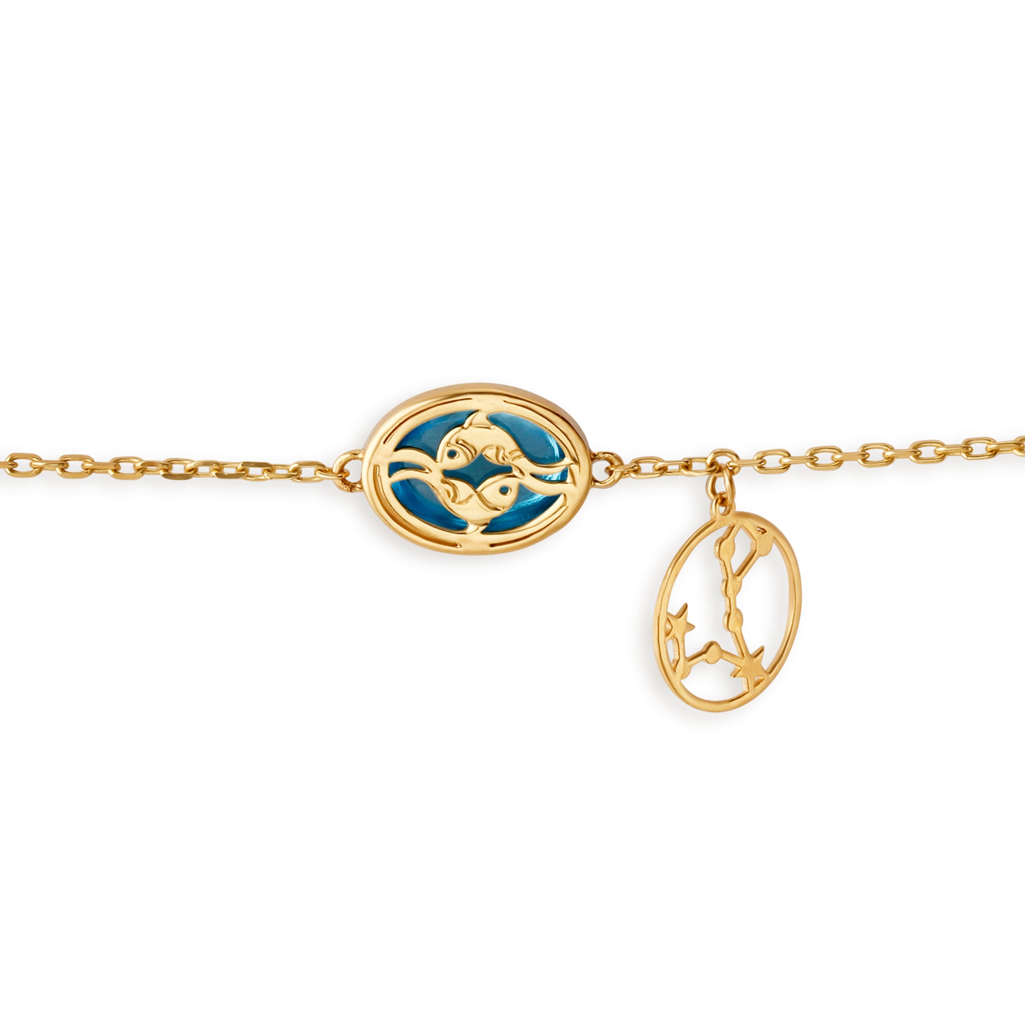 14KT Pisces Birthstone Yellow Gold Bracelet,,hi-res image number null