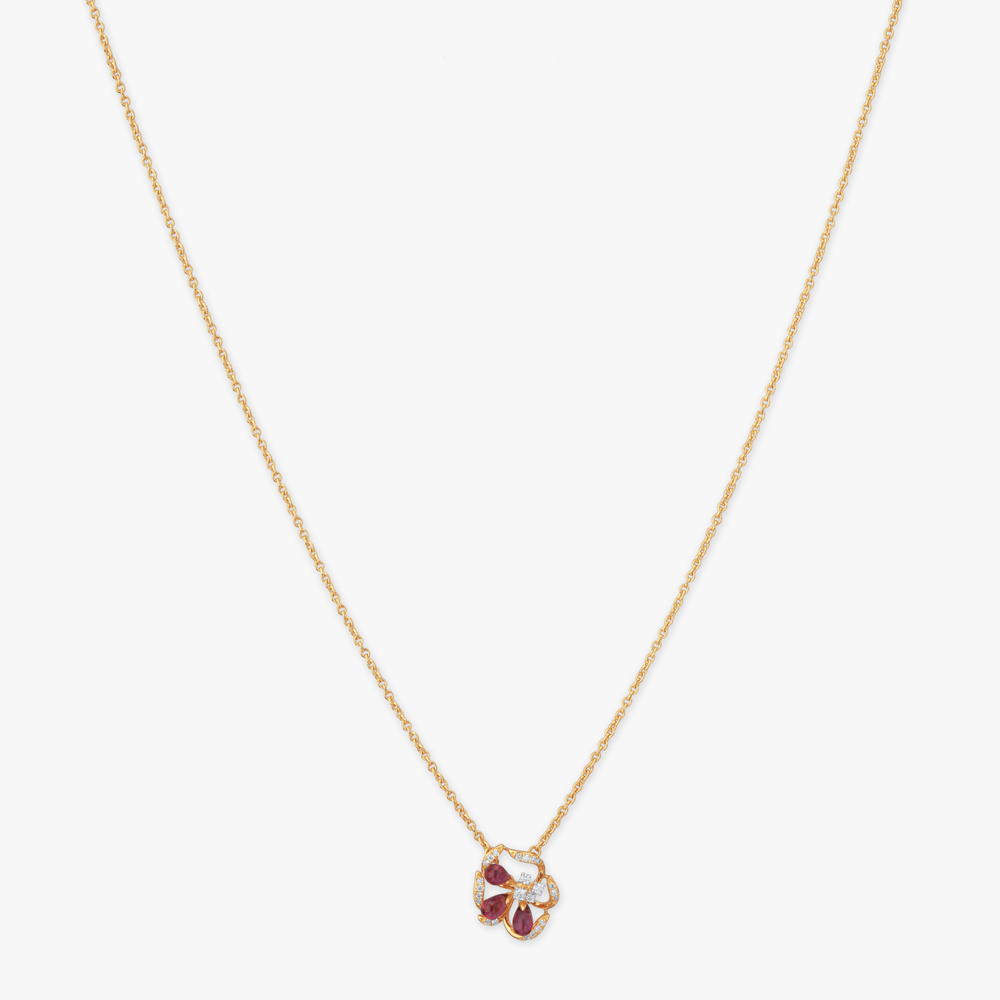 

Petal Twist Diamond Pendant with Chain