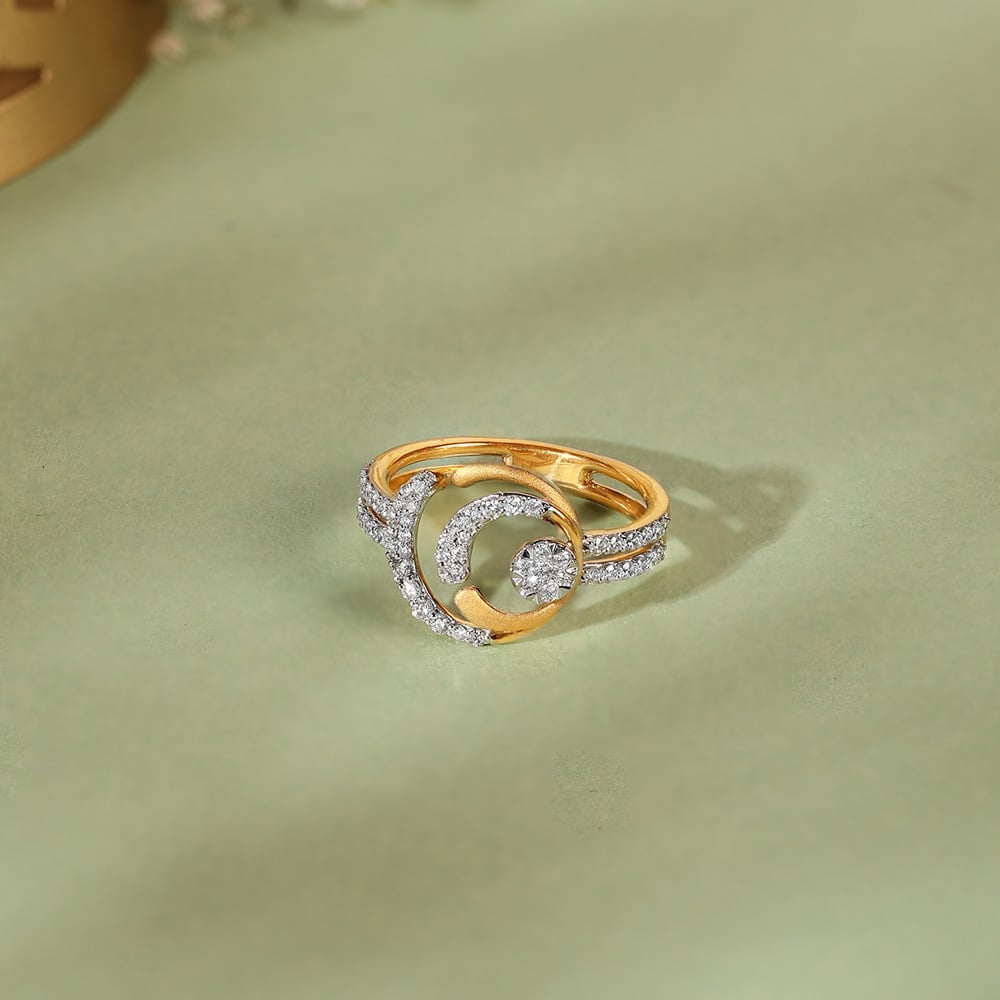 Cosmic Embrace Gold & Diamond Finger Ring,,hi-res image number null