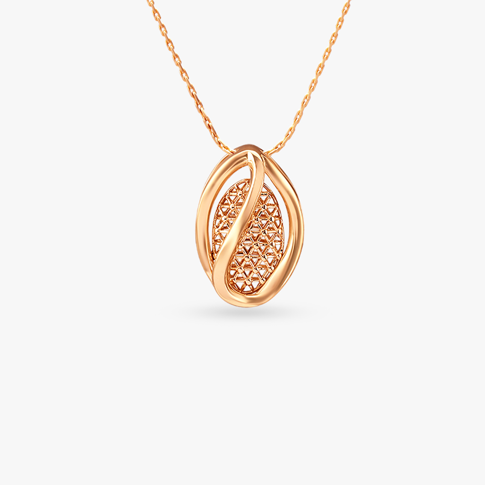 Radiant Lattice Gold Pendant,,hi-res image number null